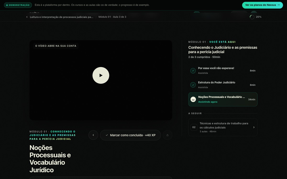 A tela da aula